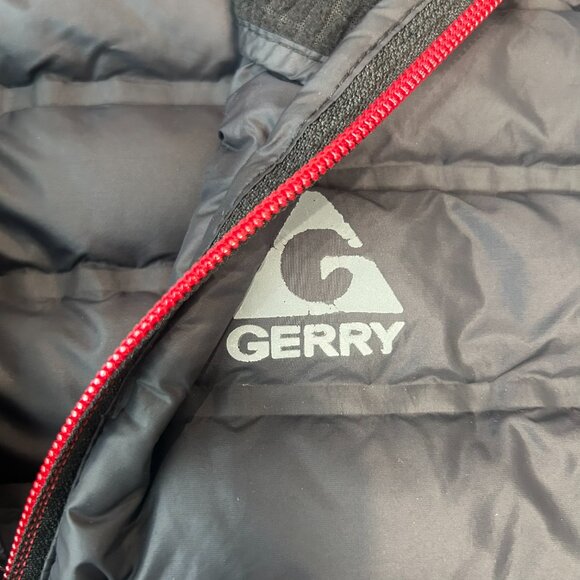 Gerry Men's Grey Black Hooded Puffer Coat Down Filled B12 - Picture 2 of 9